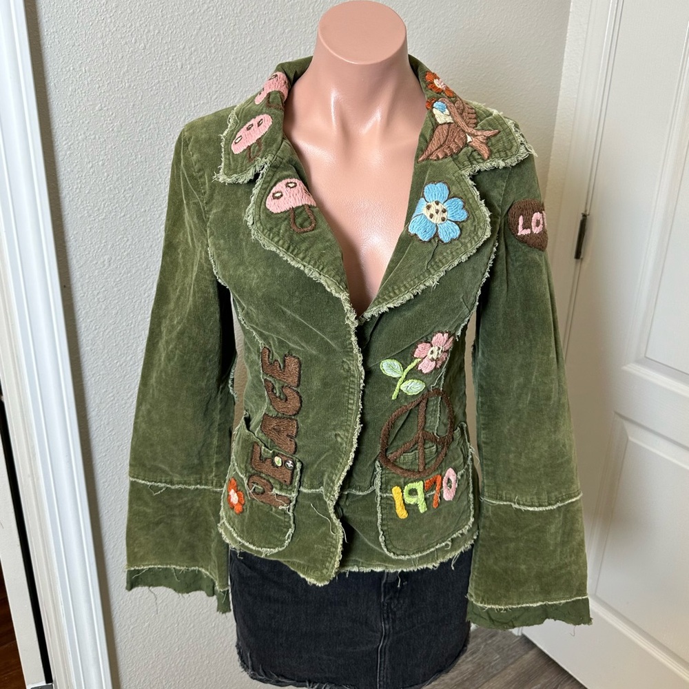 Vintage Joystick By Johnny Was Peace and Love Jacket Size Large